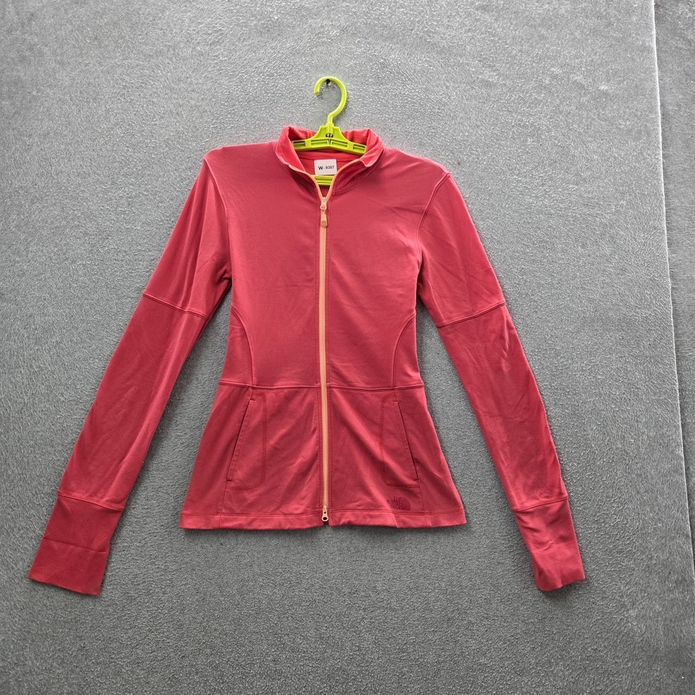 The North Face Women Jacket S Pink Elastane Nylon Activewear Zipper Vaporwicks